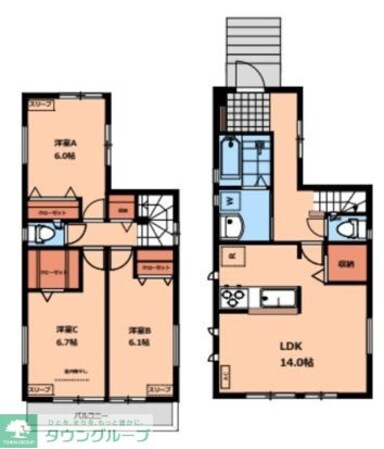大泉学園町7丁目戸建賃貸住宅の物件間取画像